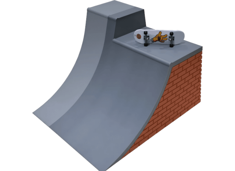 Fingerboard Quarter Pipes (Set of 2), three-quarter right view