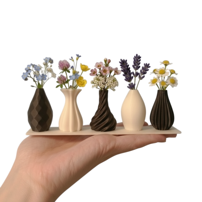 5 Mini Bud Vases Set