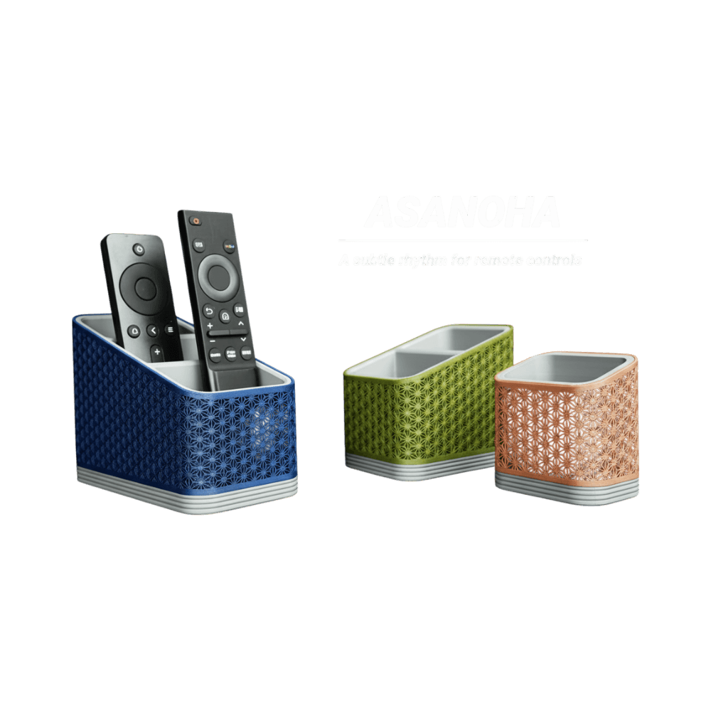 Asanoha Remote Control Holder, three-quarter left view