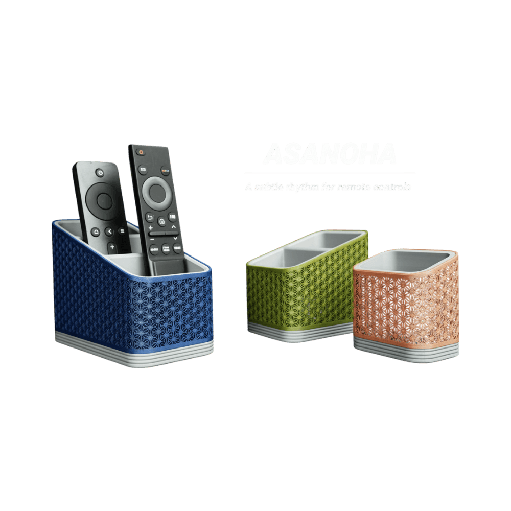 Asanoha Remote Control Holder, three-quarter right view
