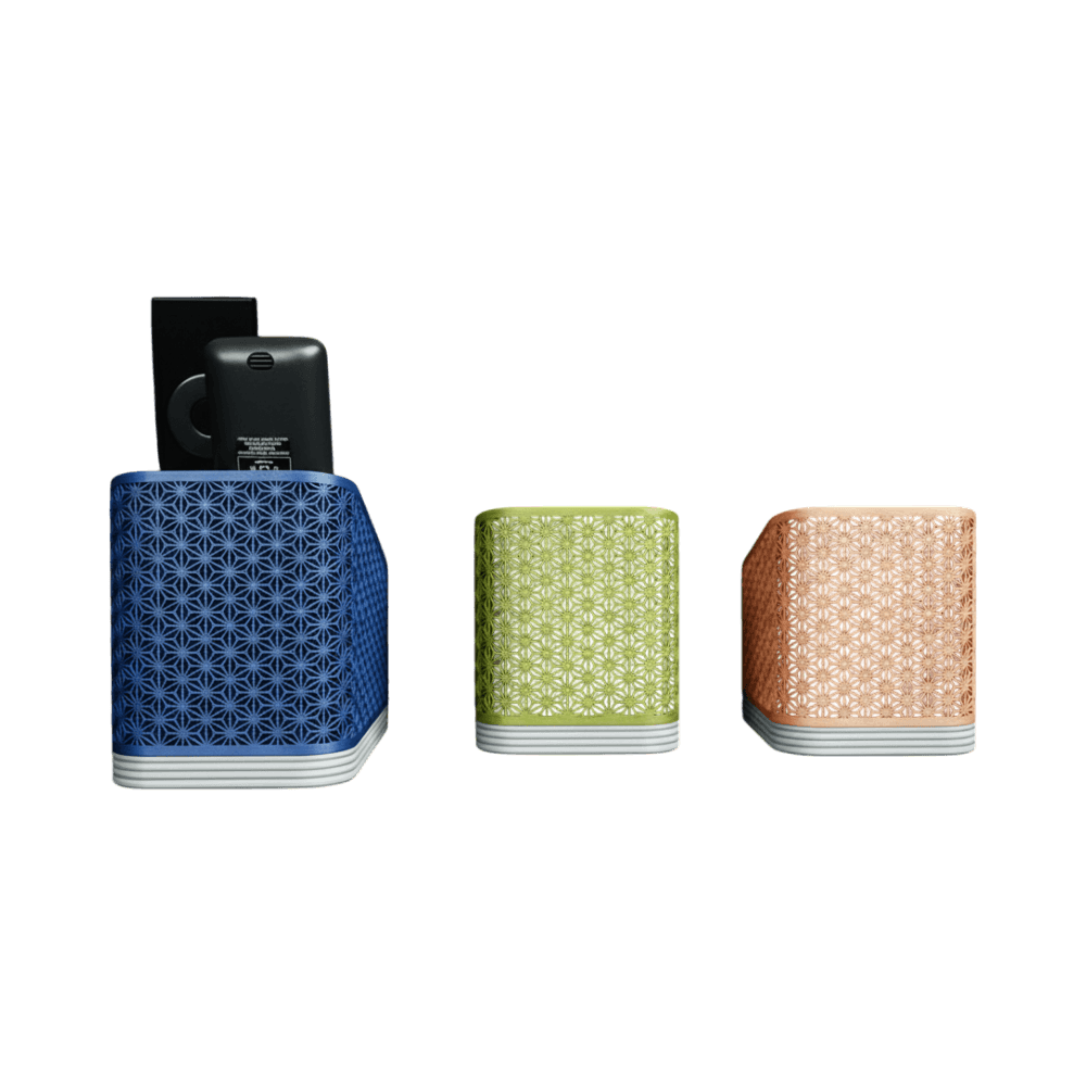 Asanoha Remote Control Holder, back view