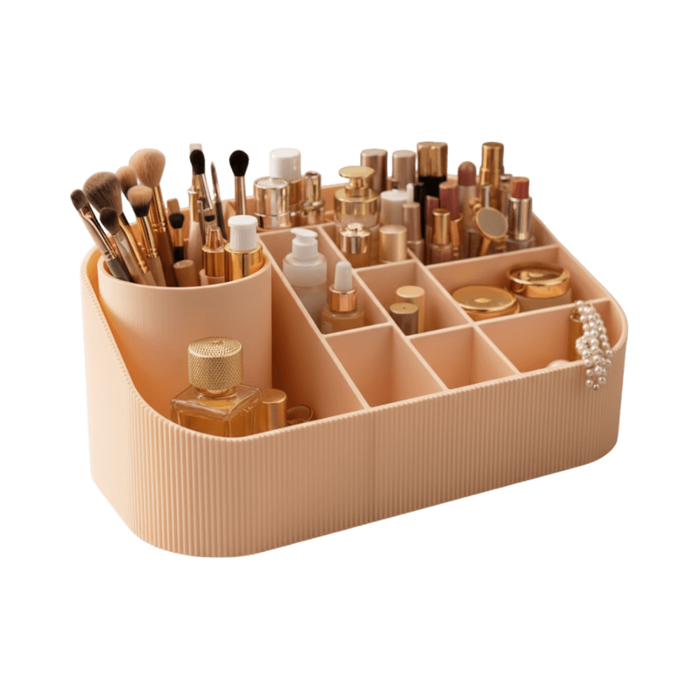 Beauty Cosmetic Modular Organizer, three-quarter left view