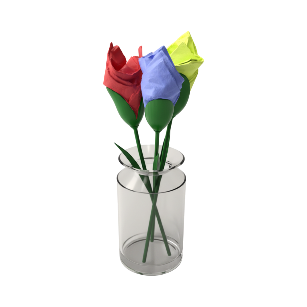 Blossom Napkin Holder, three-quarter left view