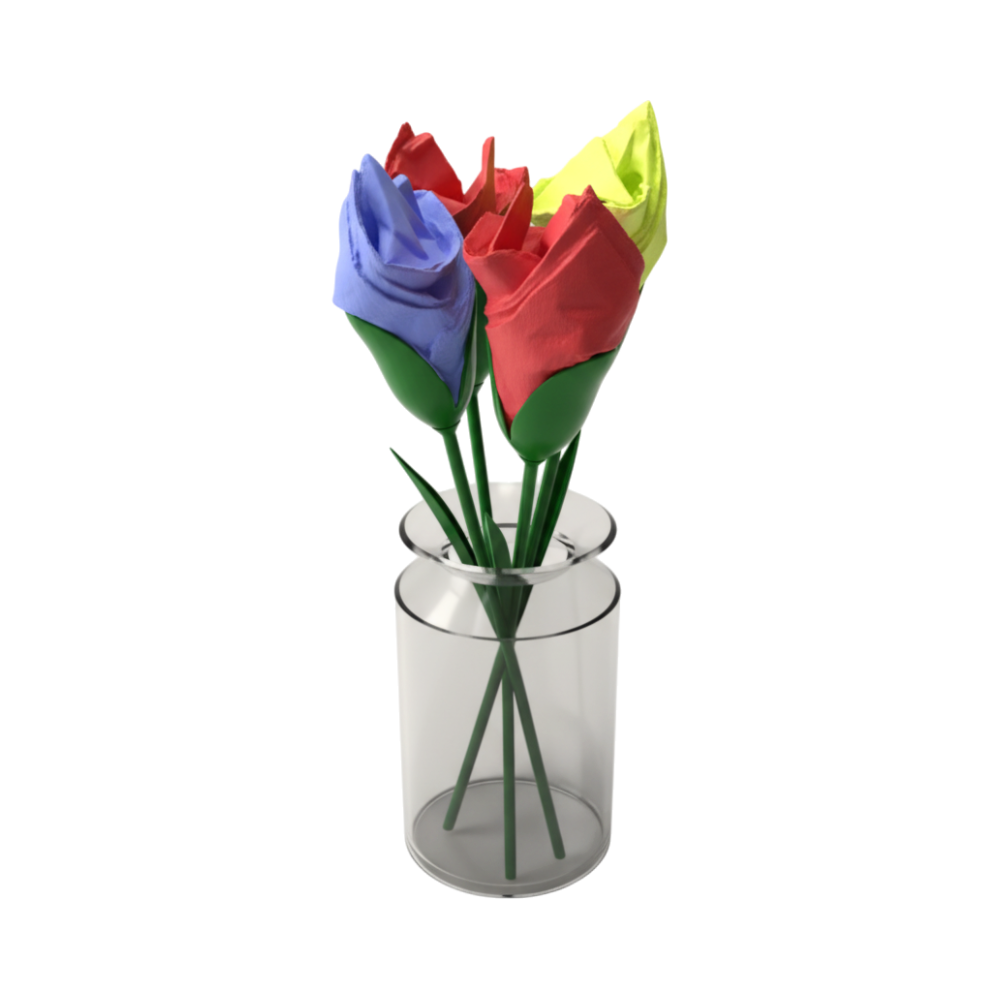 Blossom Napkin Holder, three-quarter right view