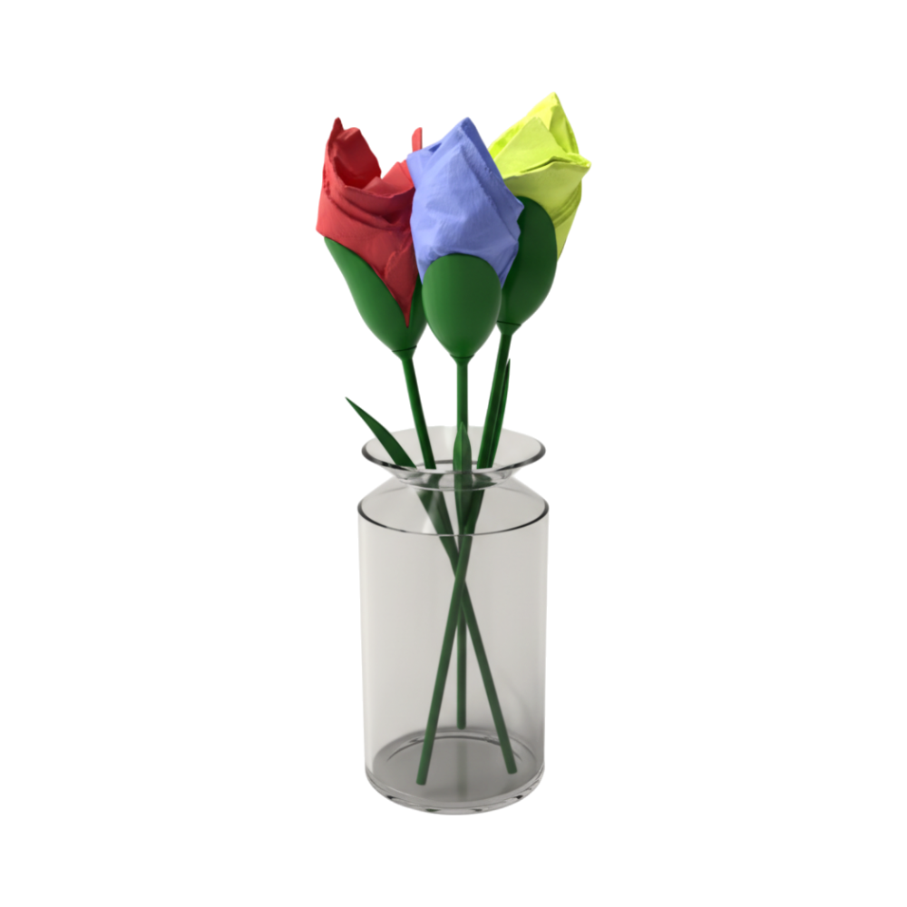 Blossom Napkin Holder, side view