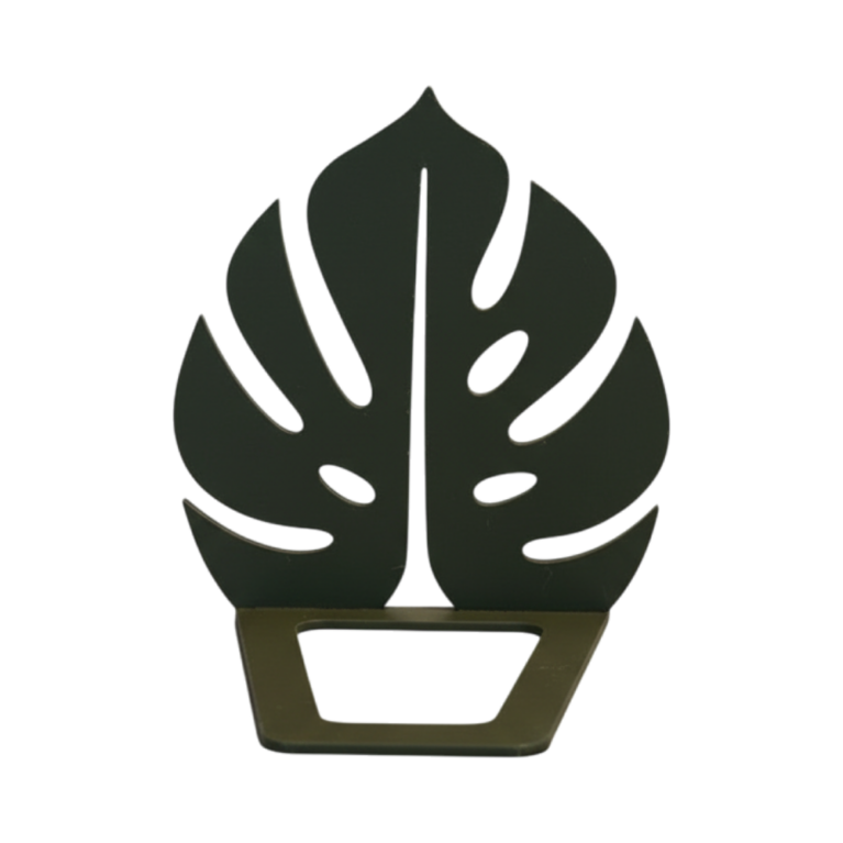 Bookend & Book Holder, Monstera Design