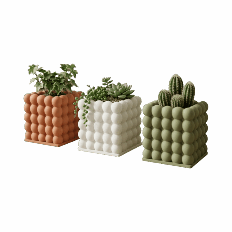 Bubble Cube Planter — 3D printed by Compl3x