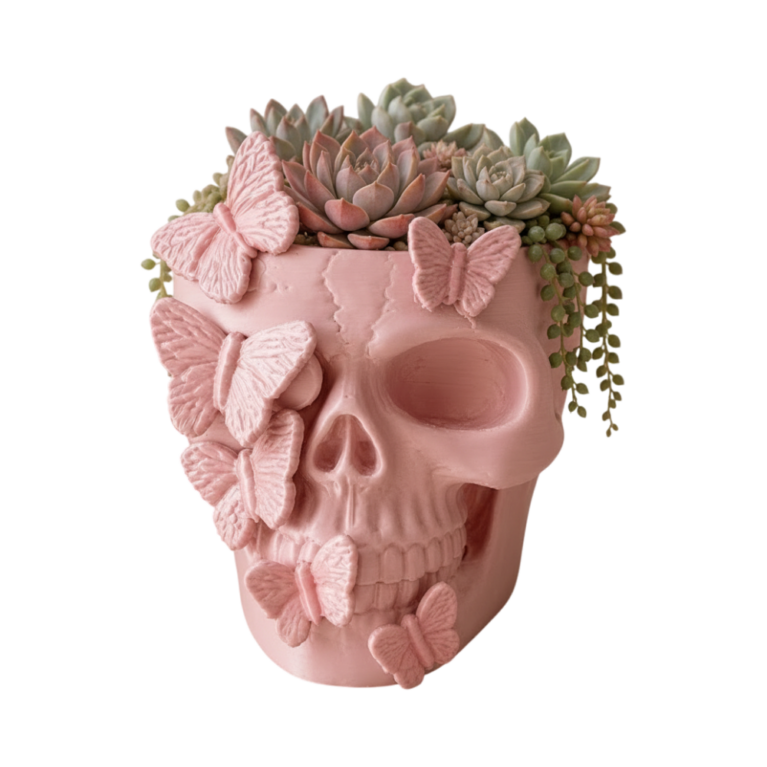 Butterfly Skull Planter & Organizer