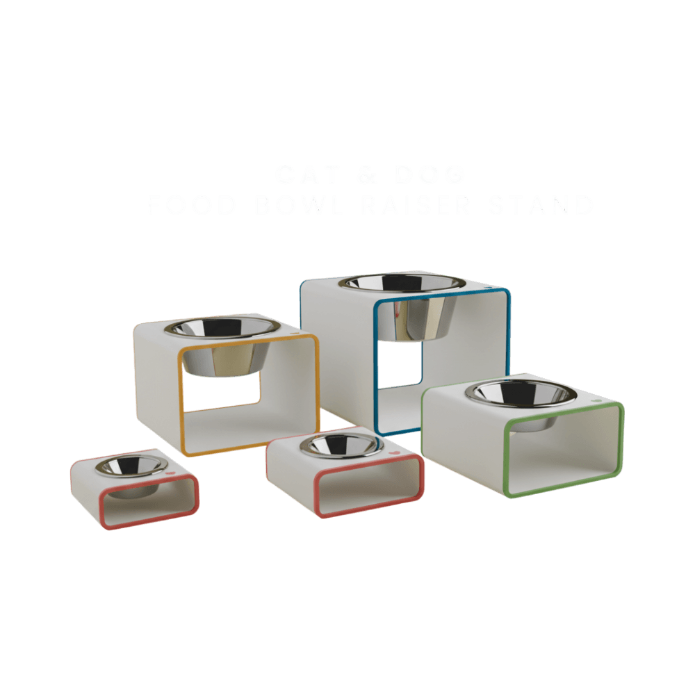 Cat and Dog Food Bowl Raiser Stand — 3D printed by Compl3x