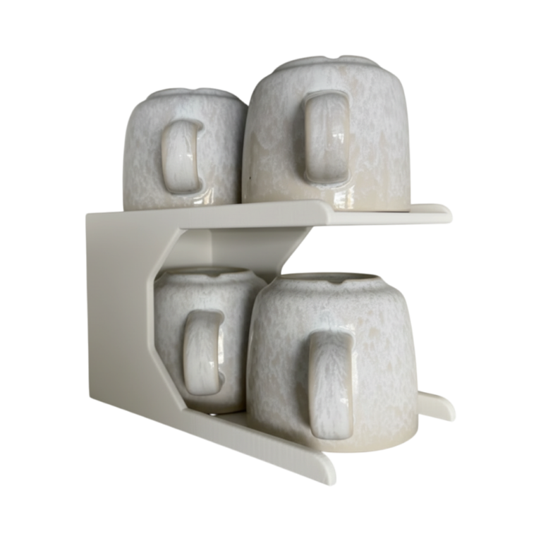 Compact Coffee Mug Shelf,