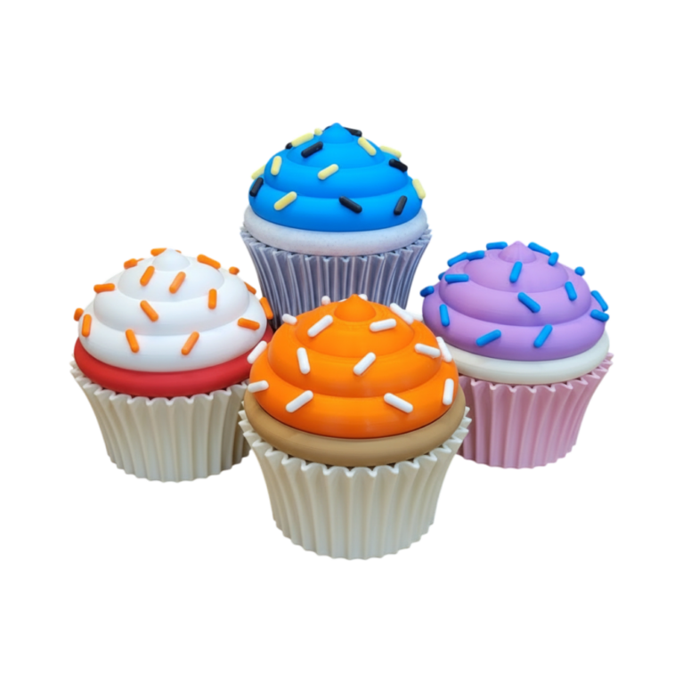 Cupcake Shaped Two Compartment Container