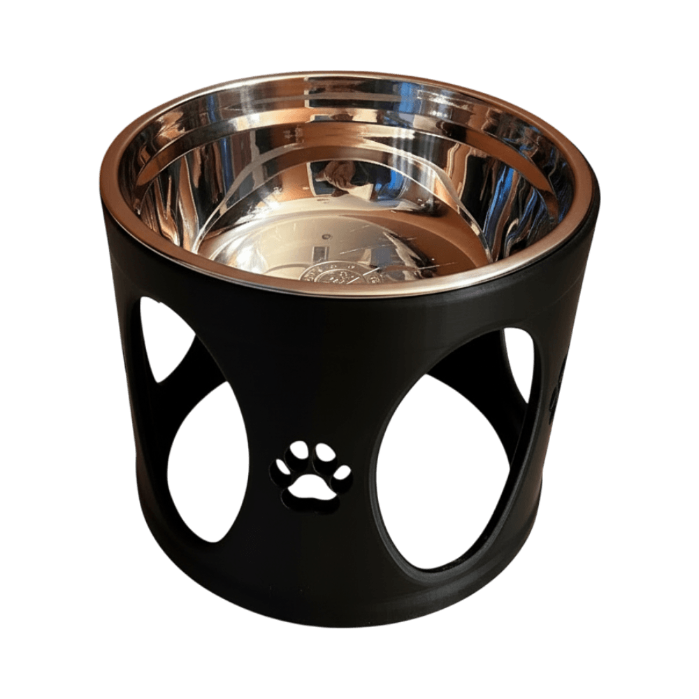 Dog Bowl Riser Stand, three-quarter left view