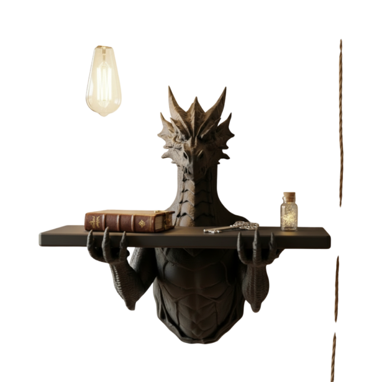 Dragon Wall Shelf – The Grimoire Guardian
