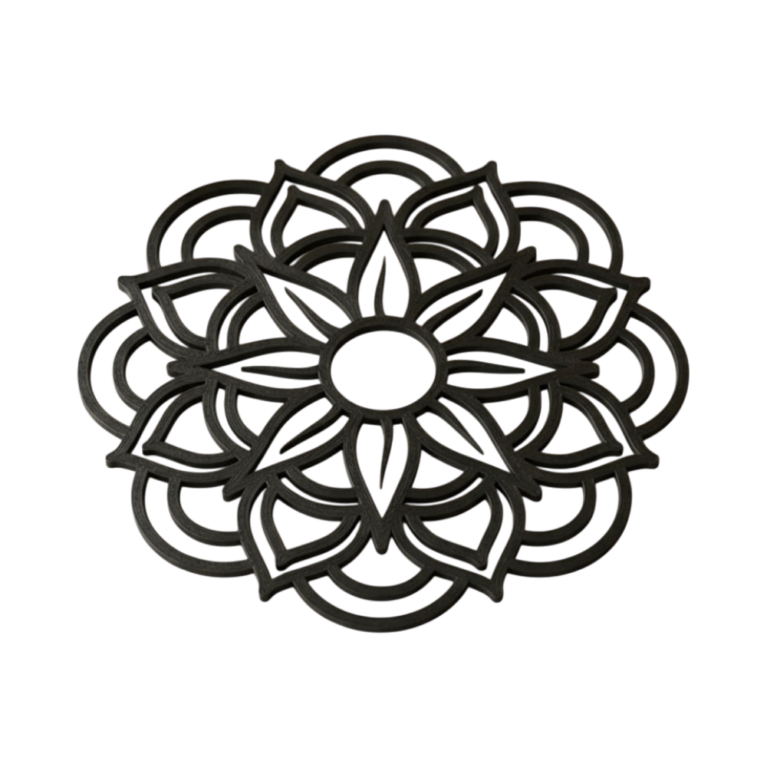 Floral Mandala Decorative Wall Art & Trivet