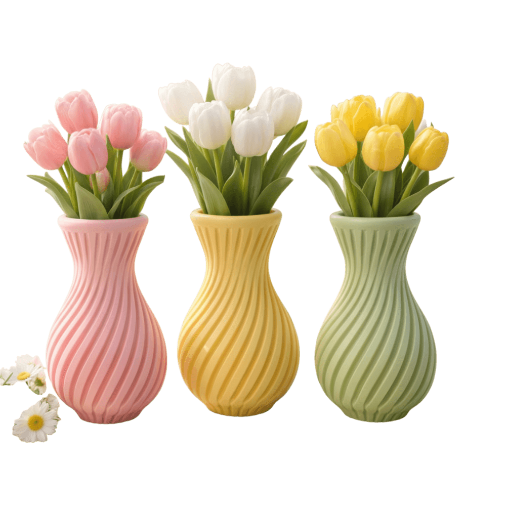 Flower Vase - Spring Twist — 3D printed by Compl3x