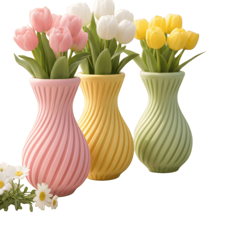 Flower Vase - Spring Twist, side view