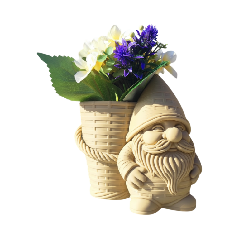 Garden Gnome Planter - Wicker Style