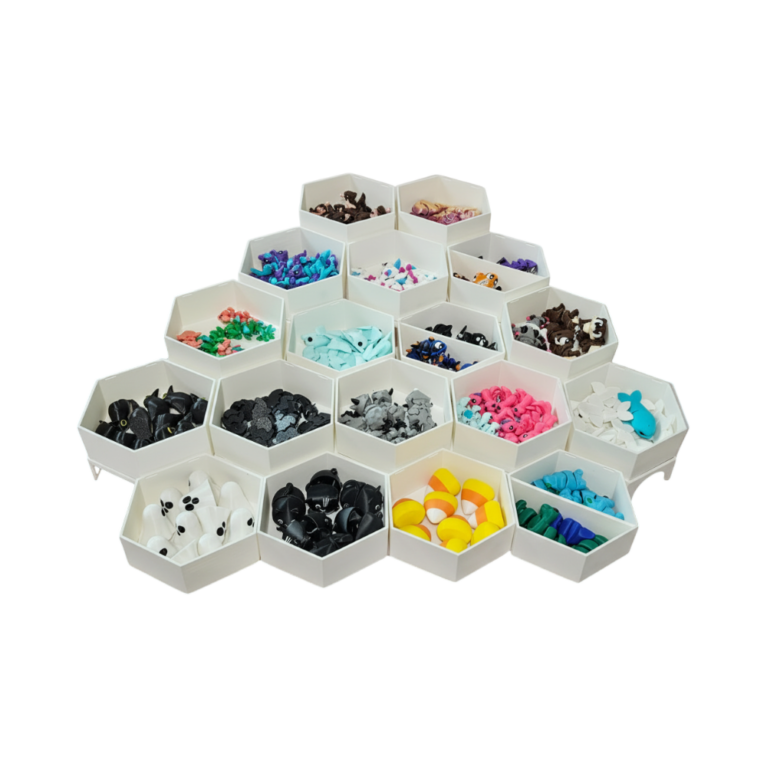 Hexagon Display Bin with Locking Lid