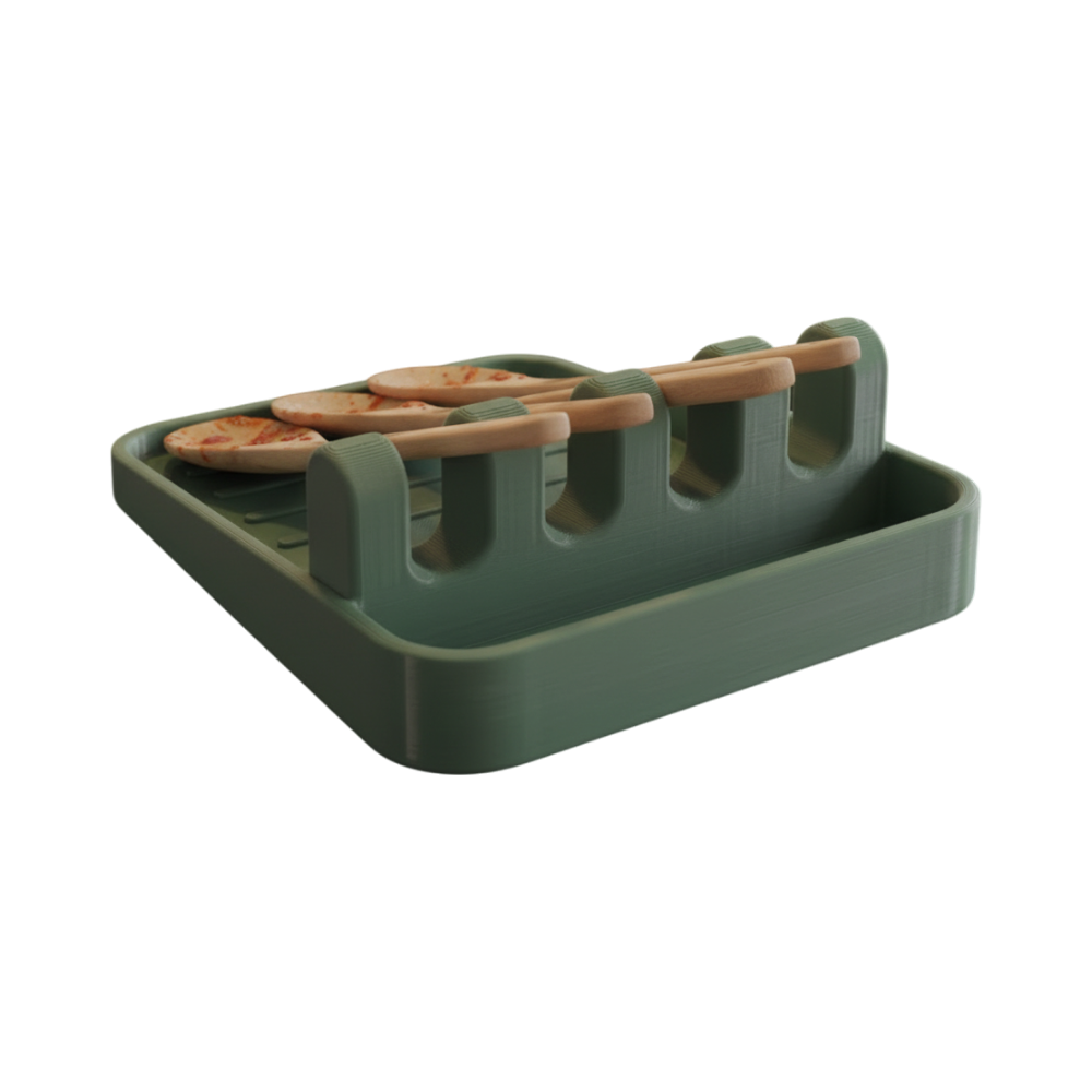 Kitchen Utensil Holder Spoon and Lid Stand - Image 2