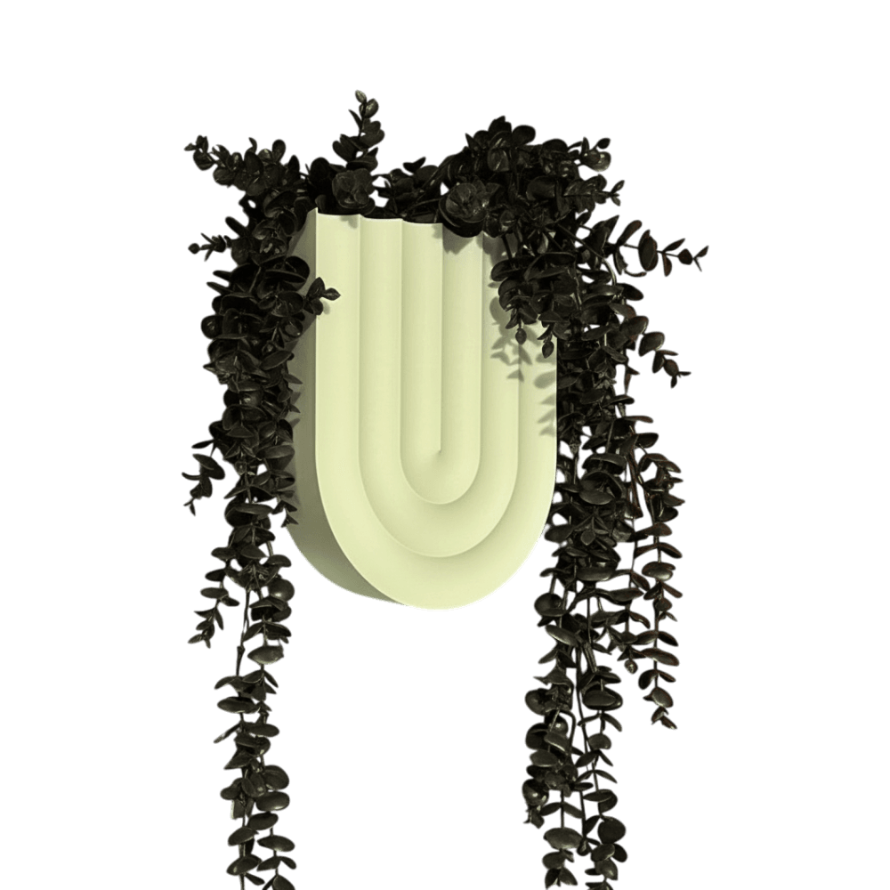 Large Scalloped Wall Planter — 3D printed by Compl3x