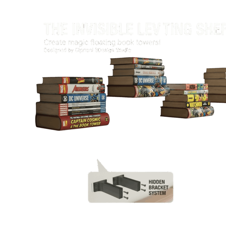 Levitating Book Shelf Magic Floating Stack — 3D printed by Compl3x