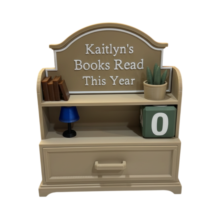 Mini Bookshelf Reading Goal for Book Lovers