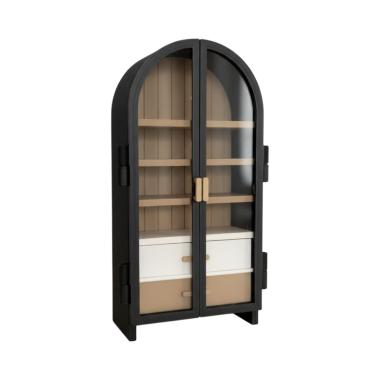 Miniature Arch Door Display Cabinet 1:12 Scale
