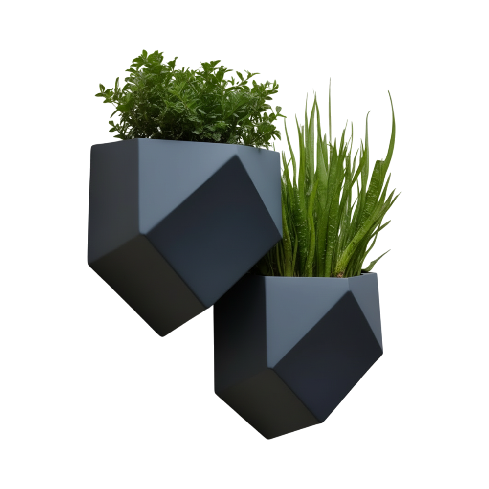 Modern Wall Hanging Low Poly Planter - Image 5