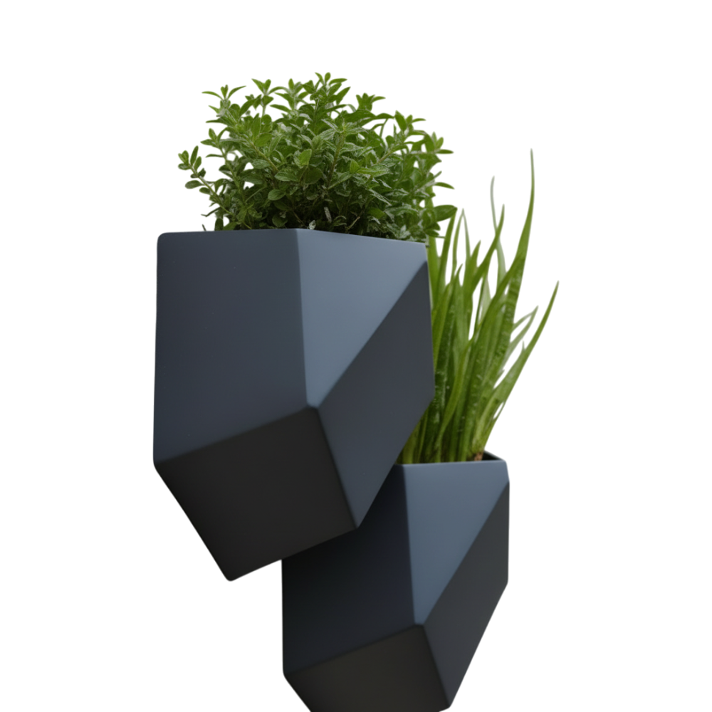 Modern Wall Hanging Low Poly Planter - Image 3