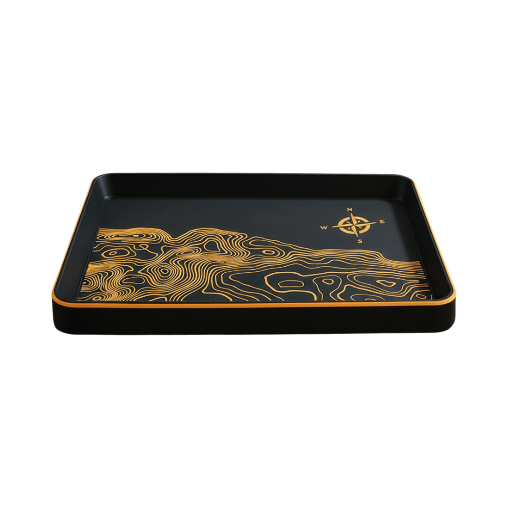Nightstand or Desktop Edc Adventure Tray__front