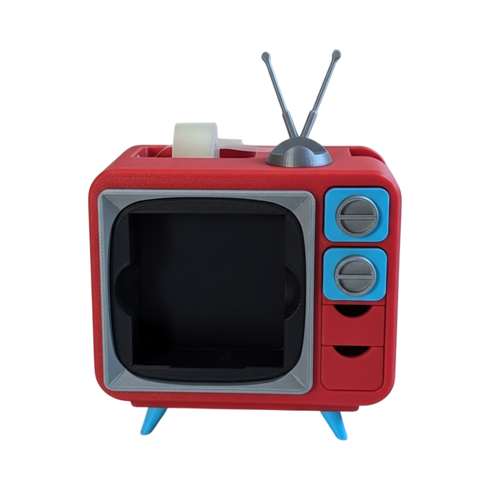 Retro TV Desk Organizer