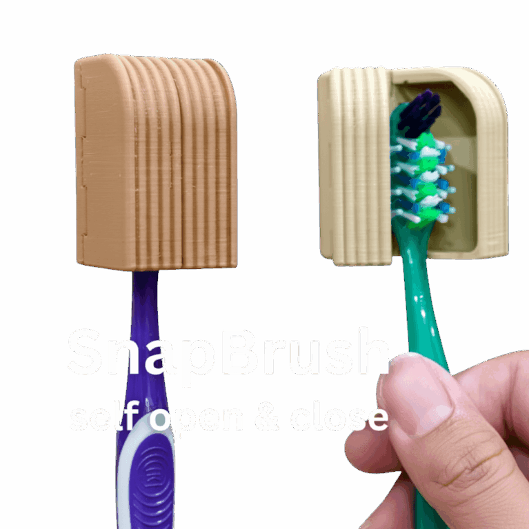 SnapBrush Minimalist Auto-Close Toothbrush Holder
