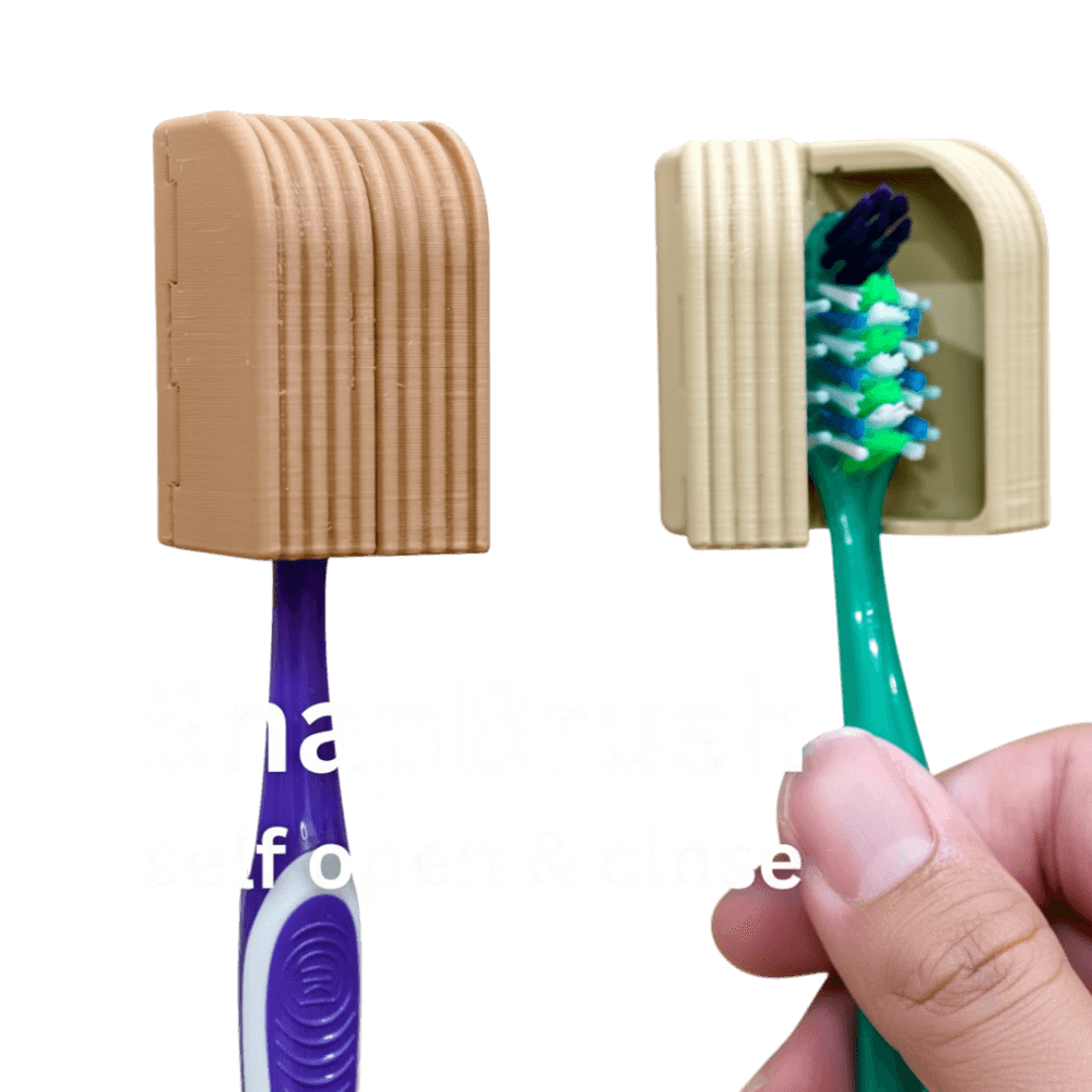SnapBrush Minimalist Auto-Close Toothbrush Holder