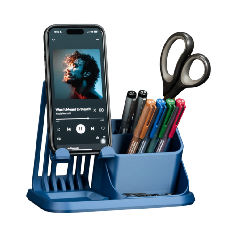 Modular Desk Organizer System with iPhone Stand