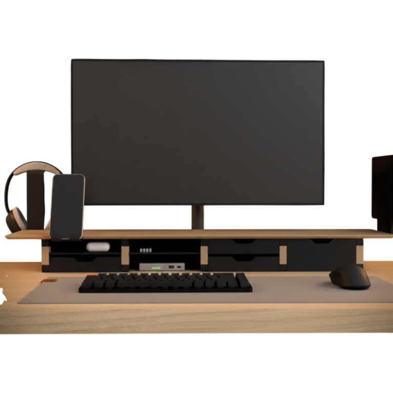 Modular Desk Shelf (Mid Shelf Organizer Set) — 3D printed by Compl3x