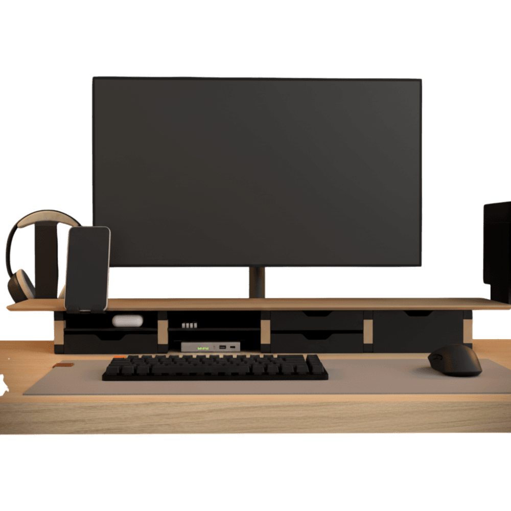 Modular Desk Shelf (Mid Shelf Organizer Set) — 3D printed by Compl3x