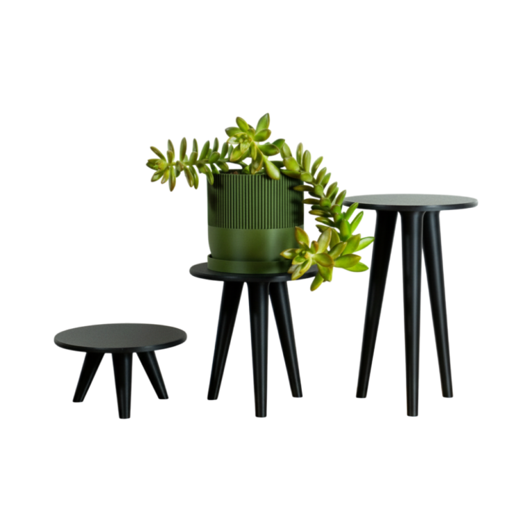 Plant Stand – Simple Mid-Century Modern Planter Holder – Easy Print – Multiple Sizes