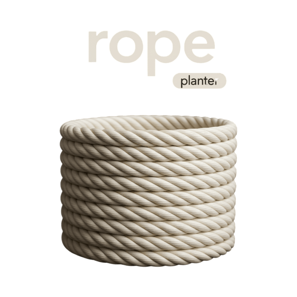 Rope Planter, side view