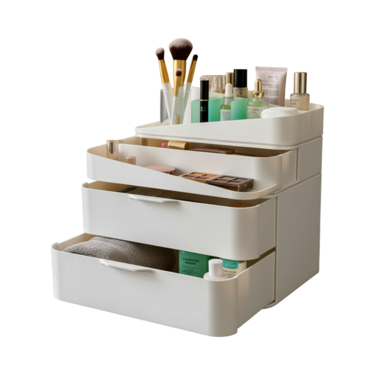 Scandinavian Style Three-Piece Makeup Organiser