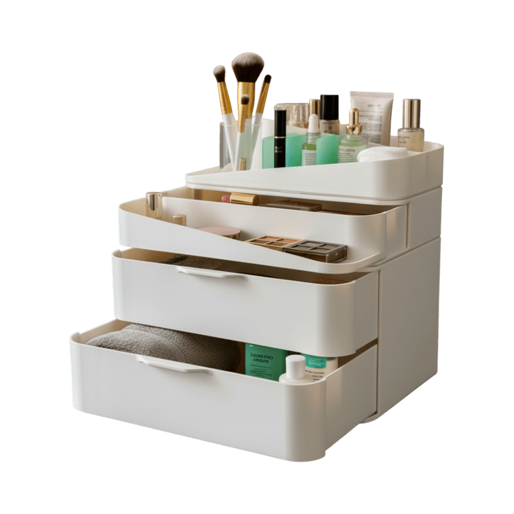 Scandinavian Style Three-Piece Makeup Organiser — 3D printed by Compl3x