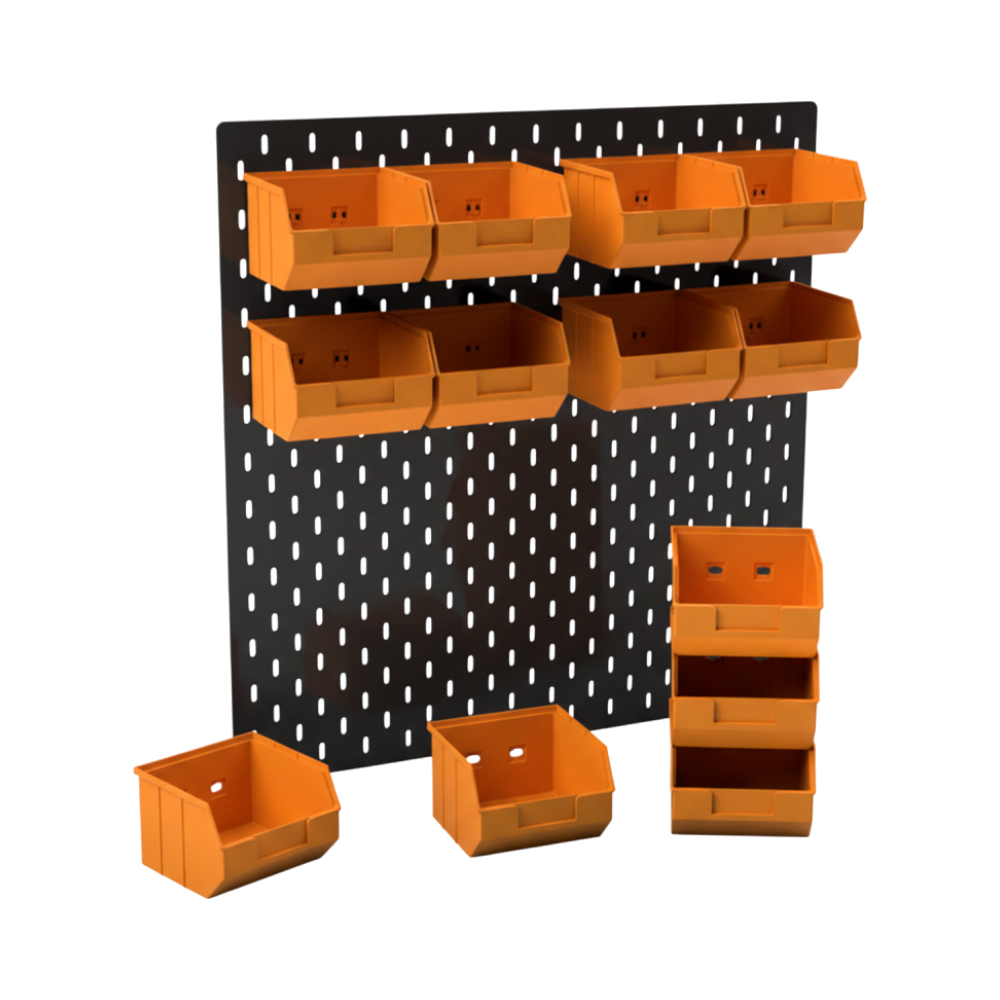 Stackable Bin Box - Container (Skadis Compatible) — 3D printed by Compl3x