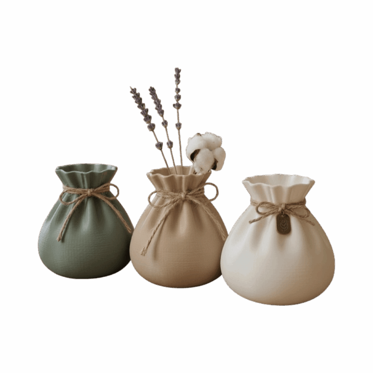 Minimalist Drawstring Vase — 3D printed by Compl3x