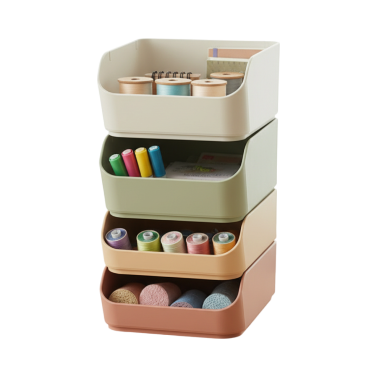 Stackable Minimal Storage Bins 3 Height Set